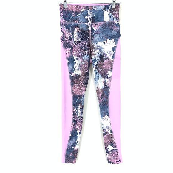 Adidas Leggings Women's Size Small Primegreen Aeroready Active Marble Print - Picture 1 of 6